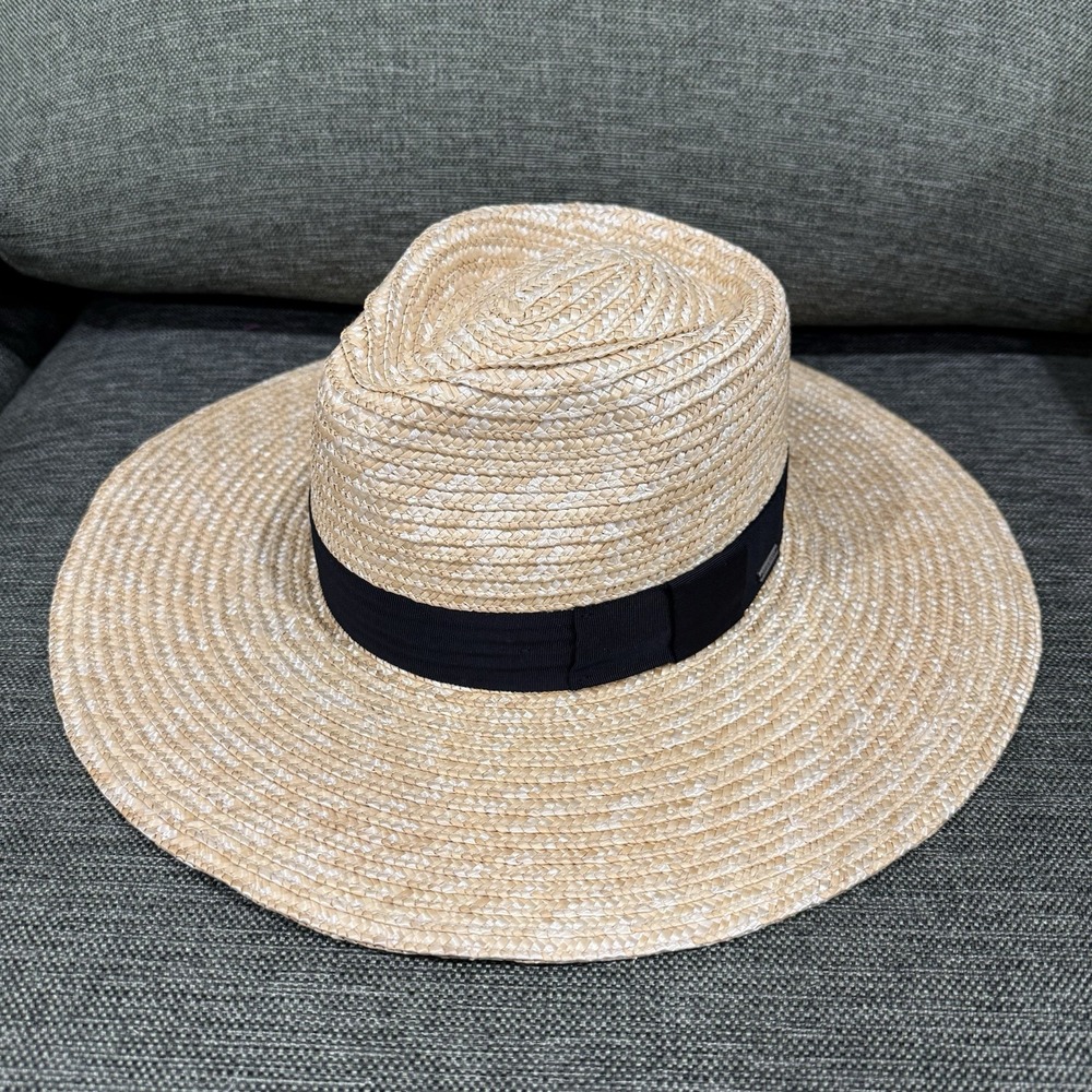 Brixton Joanna Straw Hat HONEY 10784 Women's Size Medium 7 1/4 in Brand New!